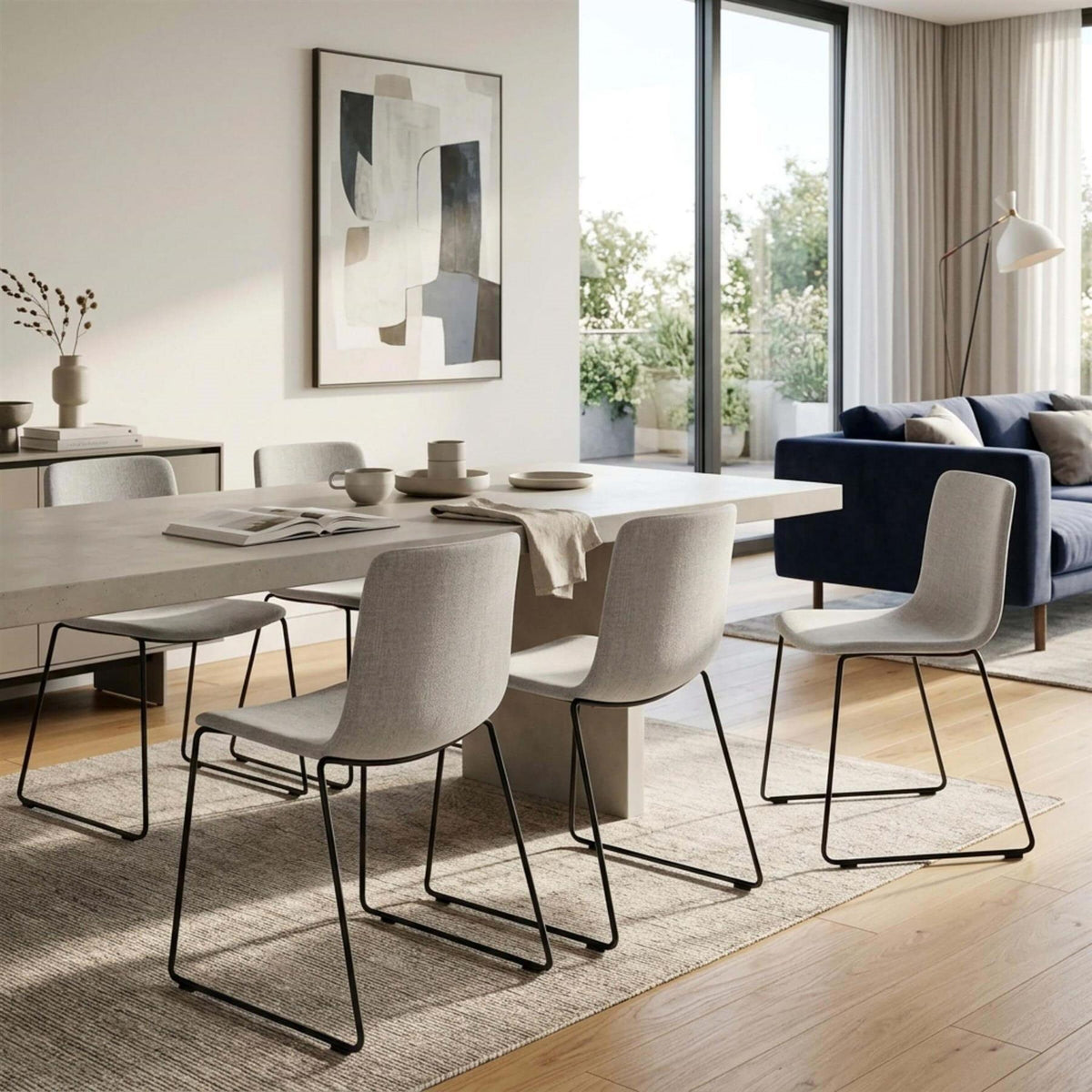 Fredericia Pato Sledge Chair, Fully Upholstered