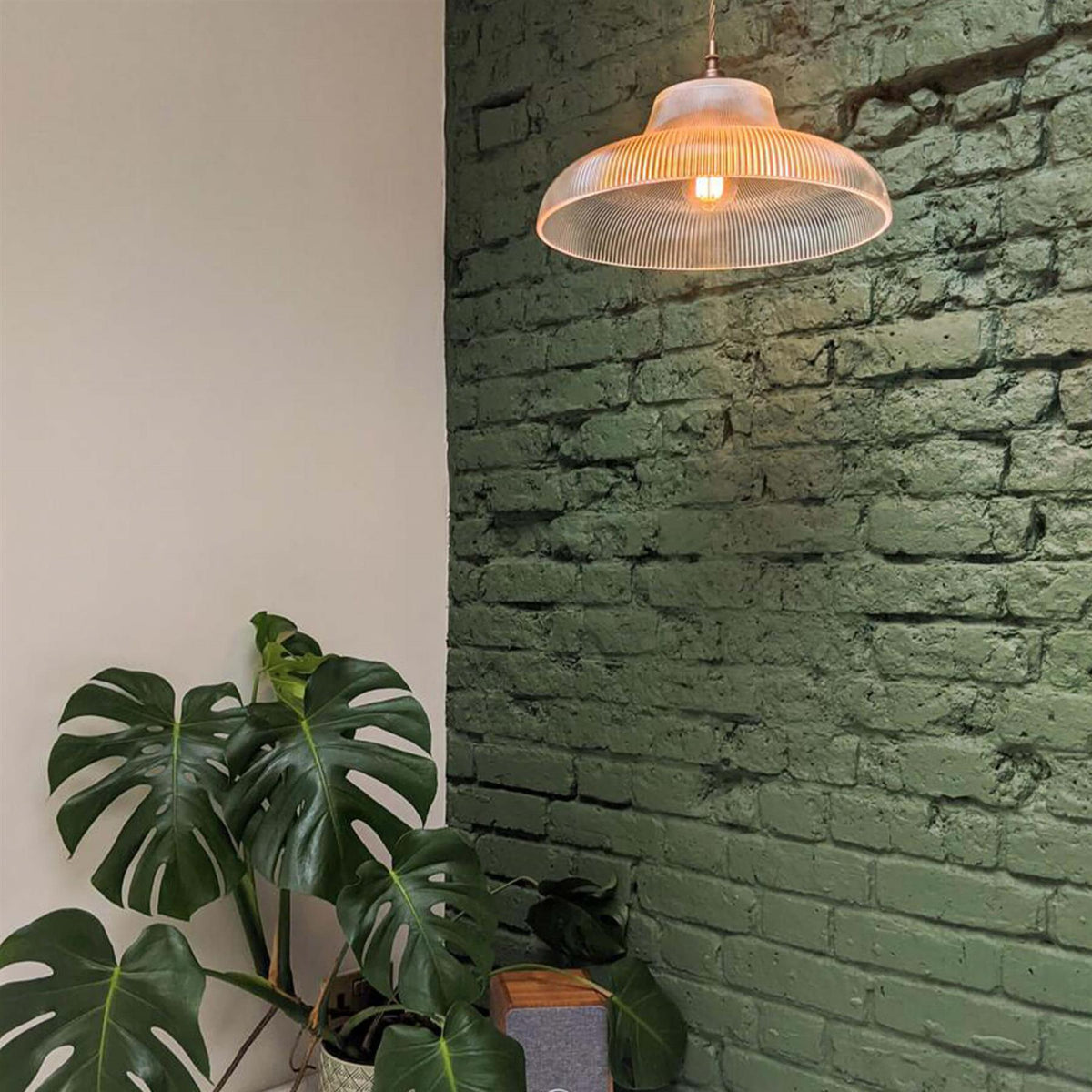 Mullan Lighting London Prismatic Railway Glass Pendant Light