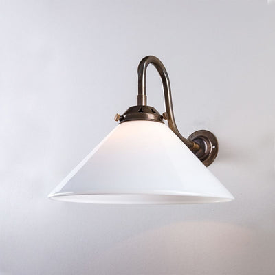 Old School Electric B22 Conical Glass Wall Light