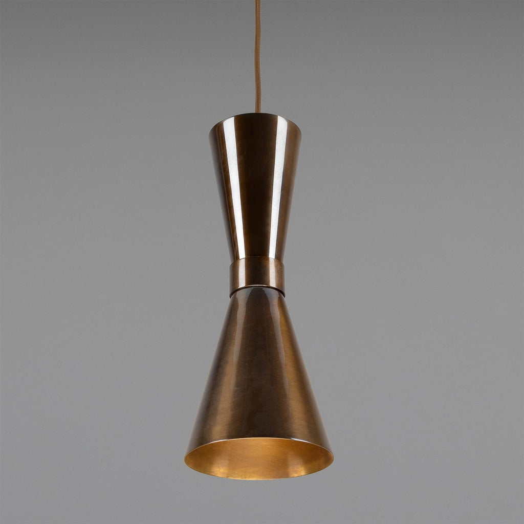 Mullan Lighting Amias Mid-Century Brass Pendant Light