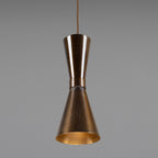 Mullan Lighting Amias Mid-Century Brass Pendant Light