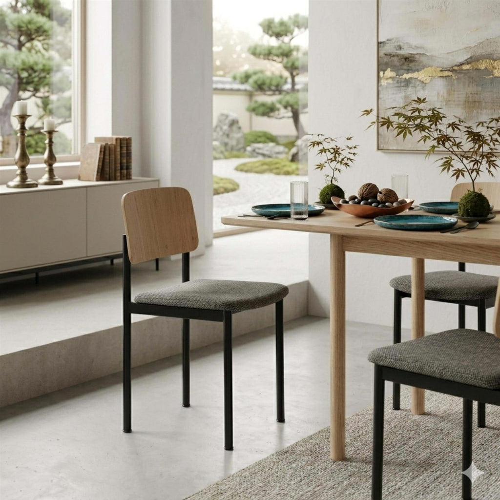 Fredericia Plan Dining Chair with Upholstered Seat