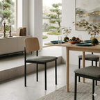 Fredericia Plan Dining Chair with Upholstered Seat