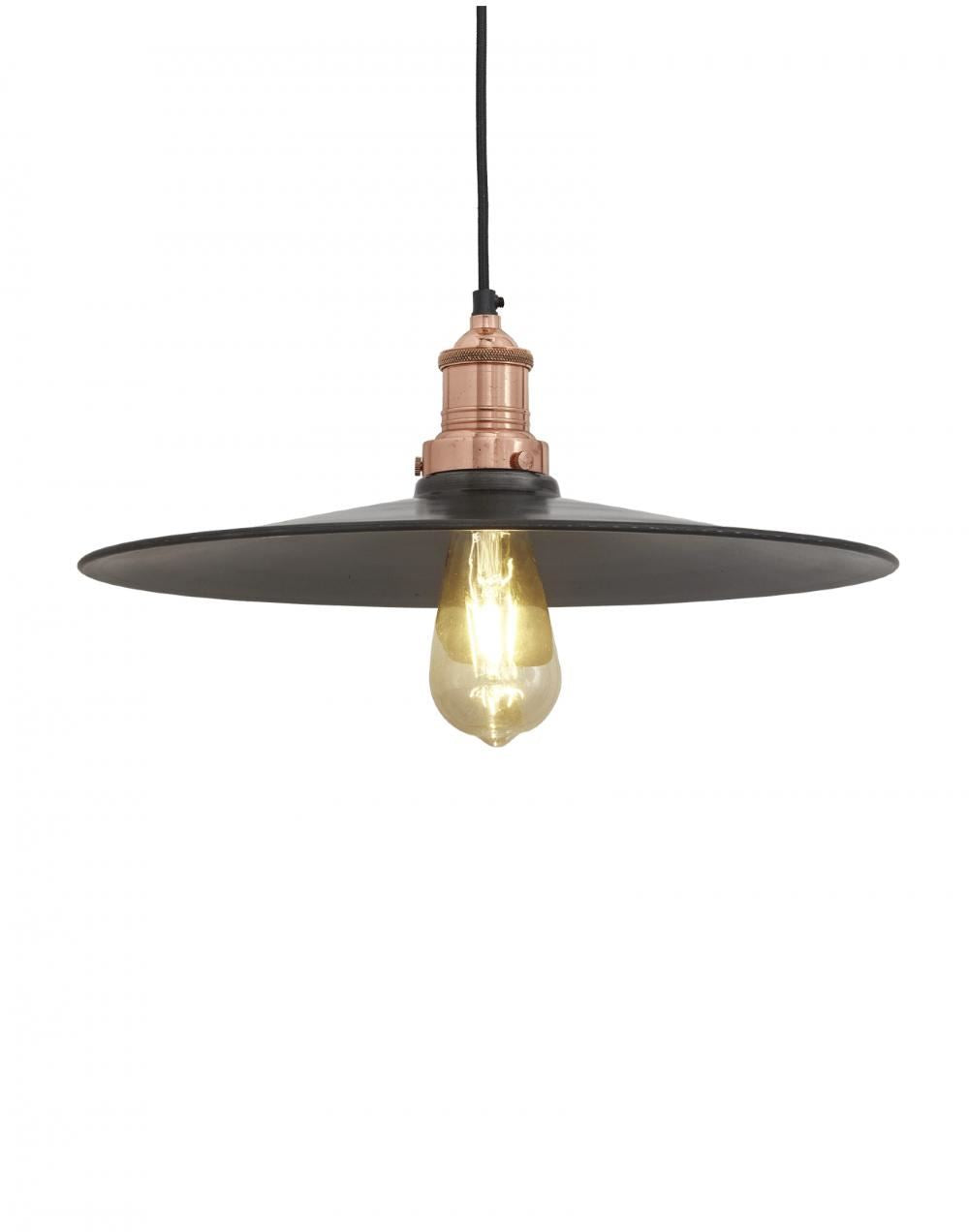 Industville Brooklyn Antique Flat Industrial Pendant Light