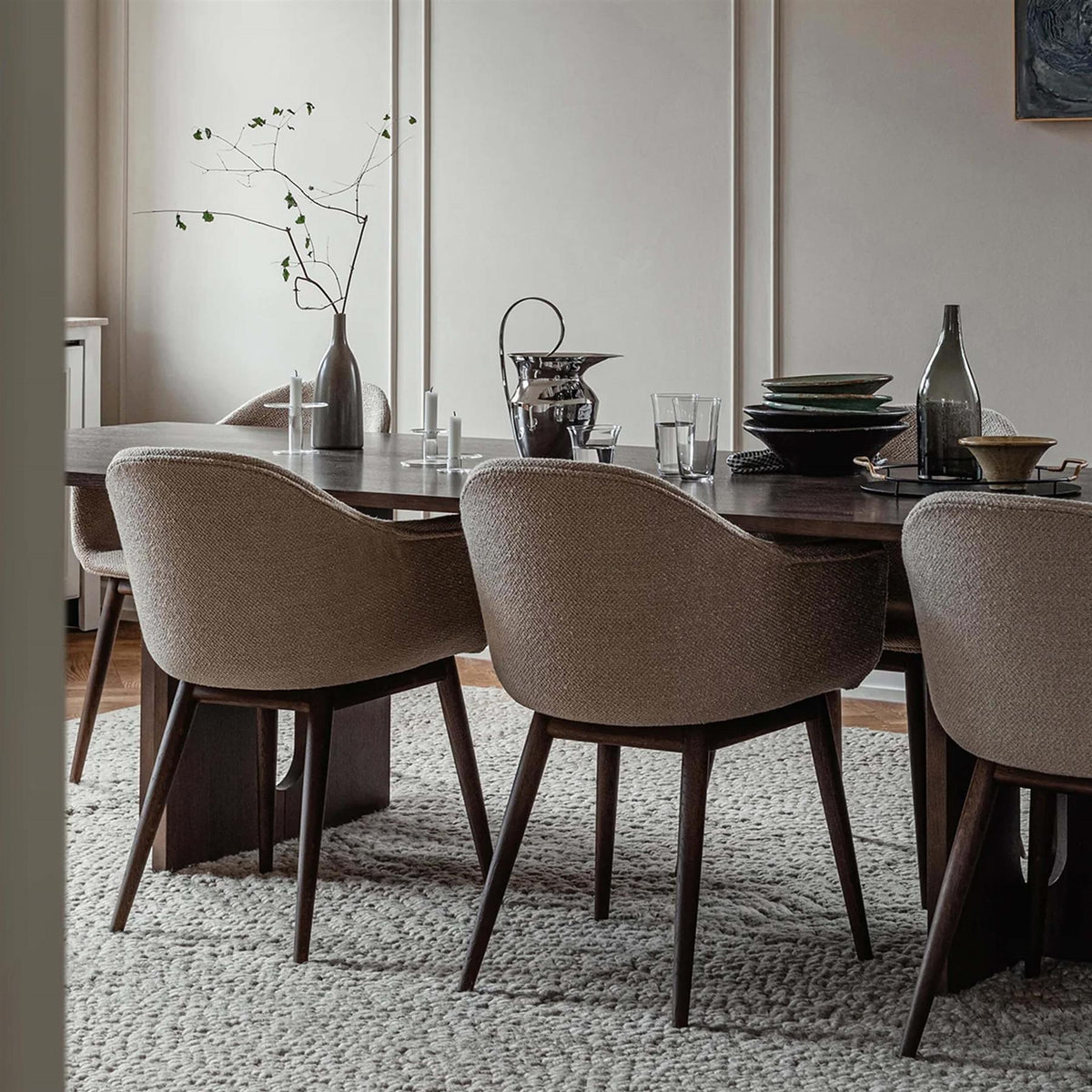 Audo Copenhagen Harbour Dining Chair with Wooden Base