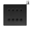 Soho Lighting Camden Collection Matt Black 20A 8 Gang Dimming Toggle Switch
