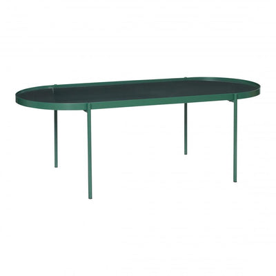 Outlet Hubsch Green Metal and Glass Table