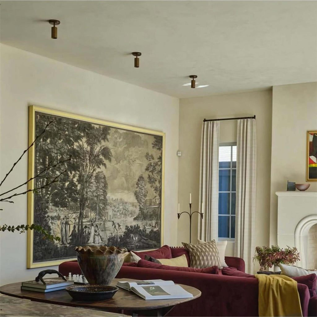 Mullan Lighting Evanston Directional Brass Ceiling Spotlight