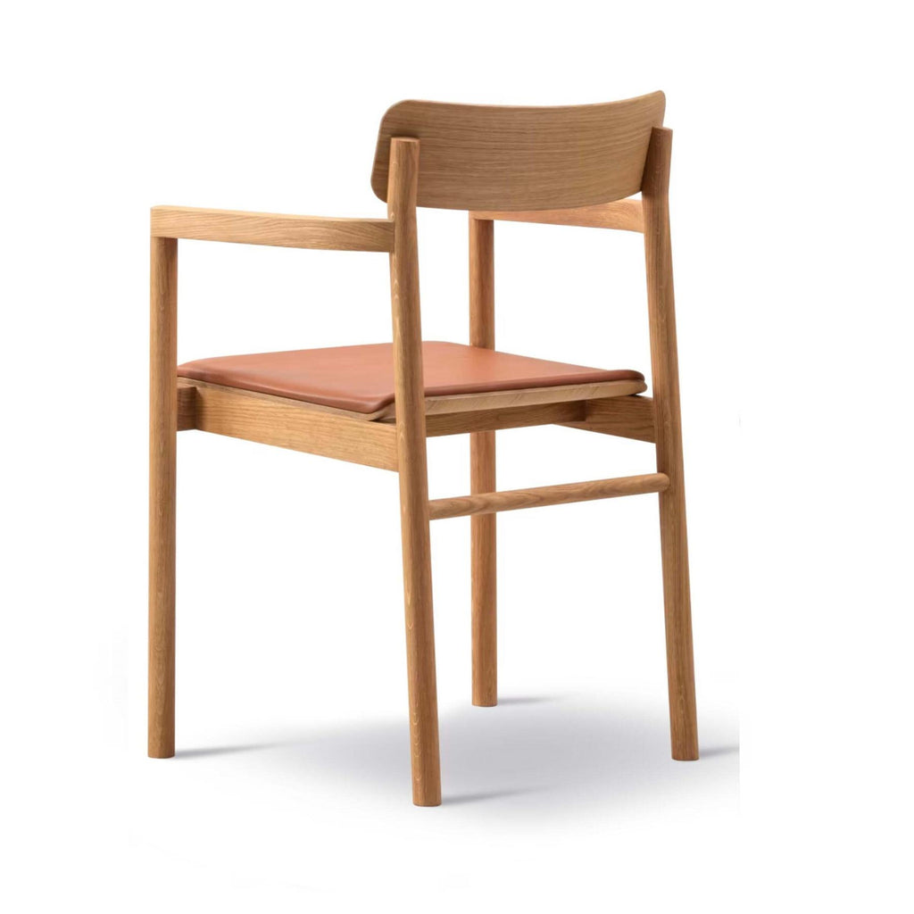 Fredericia Post Armchair with Upholstered Seat