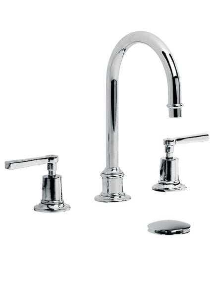 Lefroy Brooks ML1230 Tubular Mackintosh Three Hole Basin Mixer with Levers and Click-Up Waste Ml