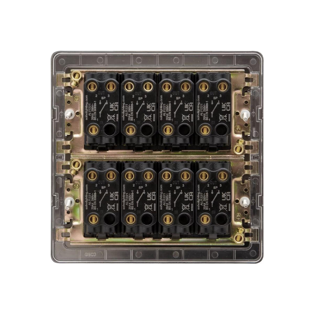 Soho Lighting Eton Collection Bronze 20A 8 Gang 2 Way Toggle Switch