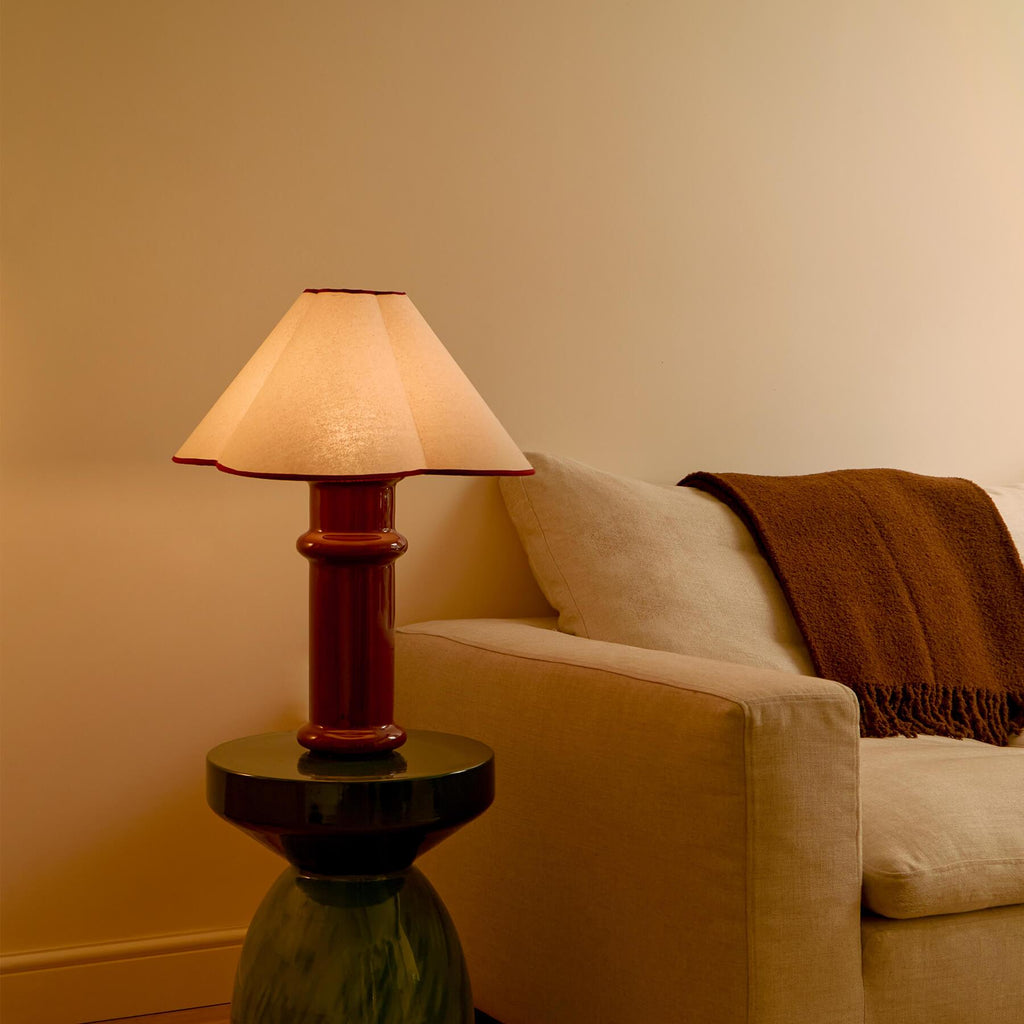 Tala Heath Table Lamp In Port Red