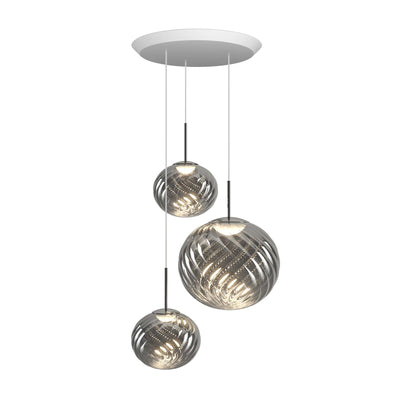 Tom Dixon Whirl Trio Round LED Cluster Pendant Light
