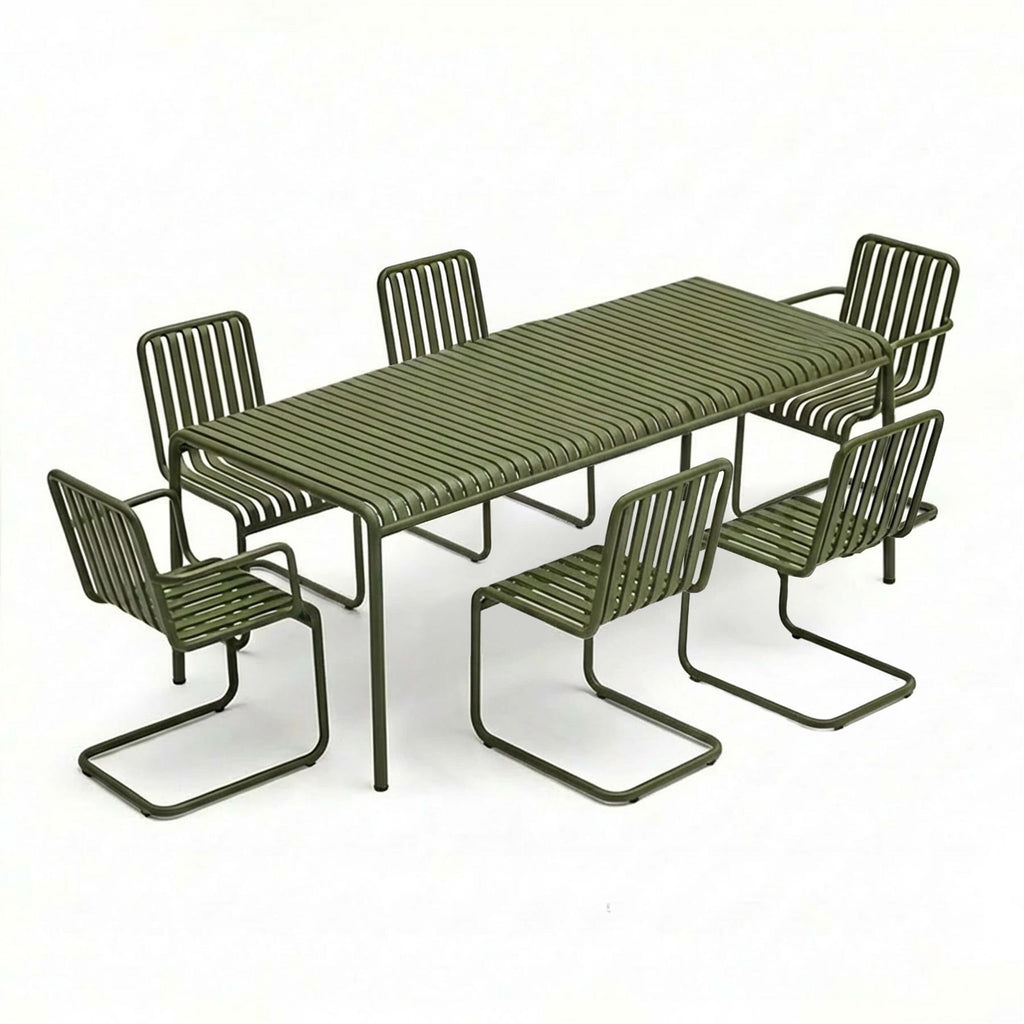 HAY Palissade Cantilever Garden Dining Set - Large - Curated by Holloways of Ludlow