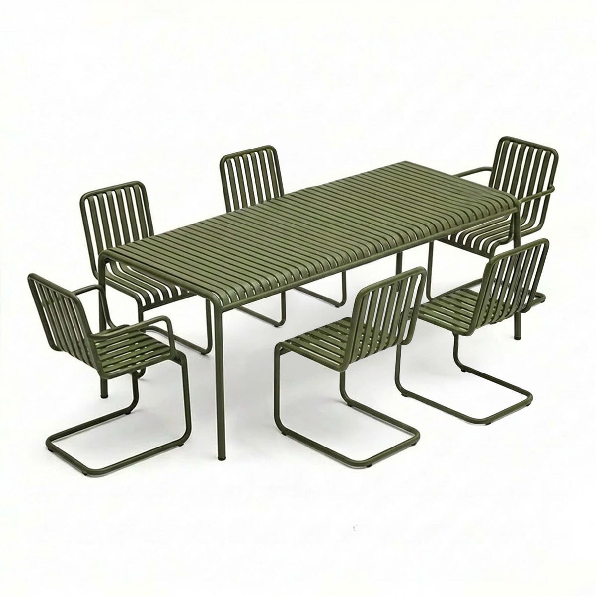 HAY Palissade Cantilever Garden Dining Set - Large - Curated by Holloways of Ludlow