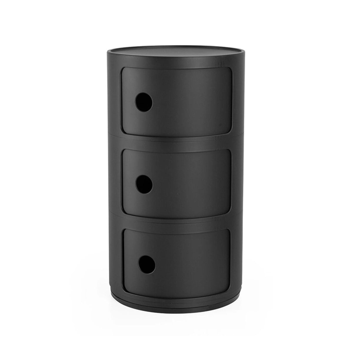 B-Stock Kartell Componibili Recycled Cabinet - Black, 3 Compartments
