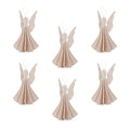 Lovi Wooden Angels Decoration - Height : 6.5cm, Set of 6