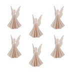 Lovi Wooden Angels Decoration - Height : 6.5cm, Set of 6