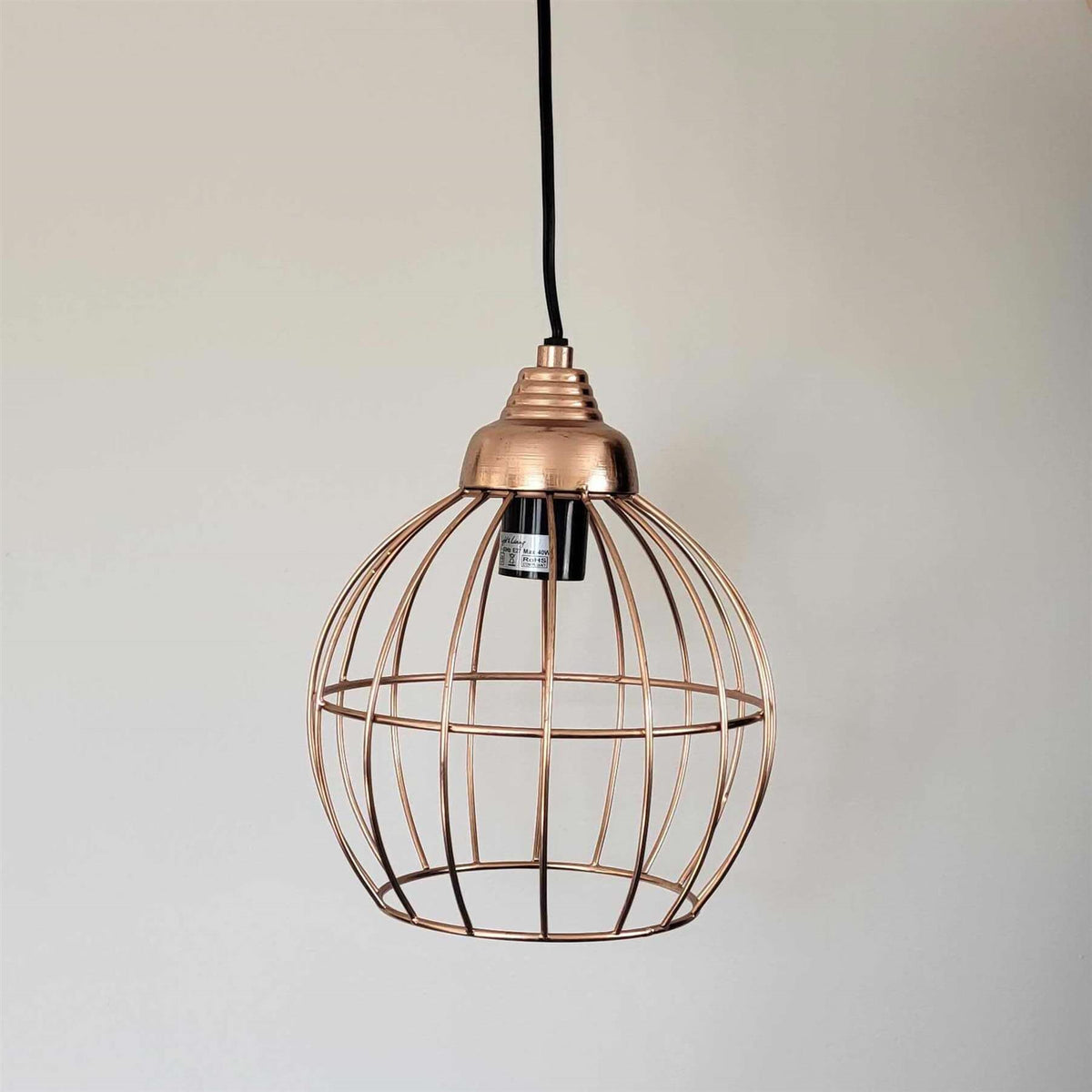 Outlet Benthe Copper Cage Pendant Light