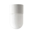 Waterproof white porcelain lamp - narrow - White porcelain with opal glass
