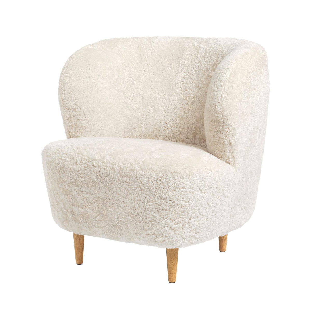 GUBI Stay Lounge Chair, Fully Upholstered in Sheepskin