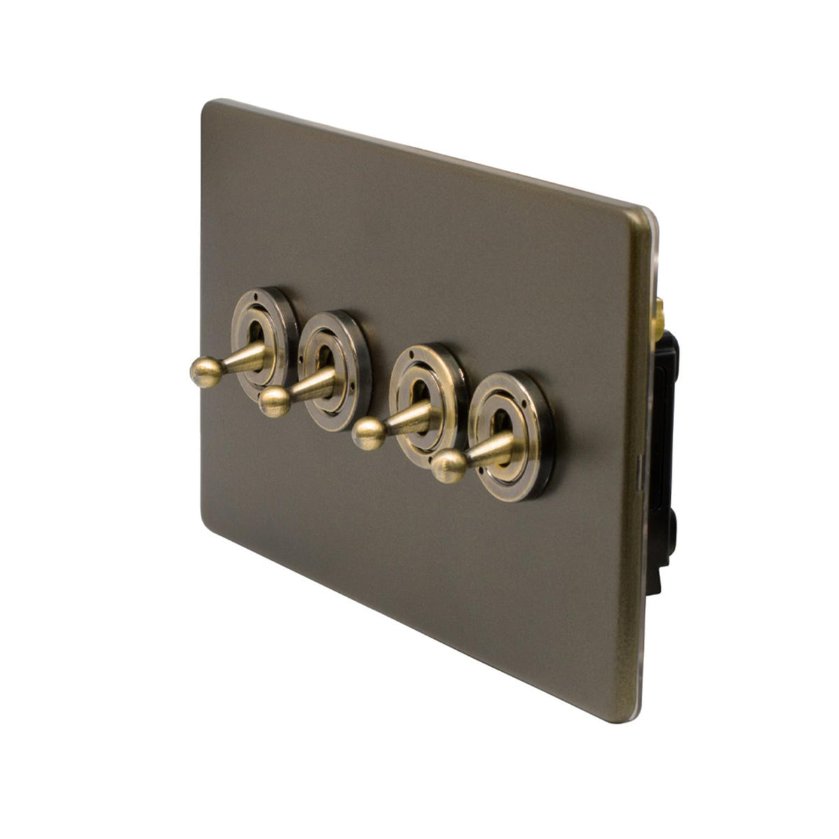 Soho Lighting Eton Collection Bronze 20A 4 Gang 2 Way Toggle Switch