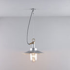 Davey Well Glass Pendant Light With visor