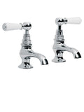 Lefroy Brooks WL8022 Classic White Lever Basin Pillar Taps
