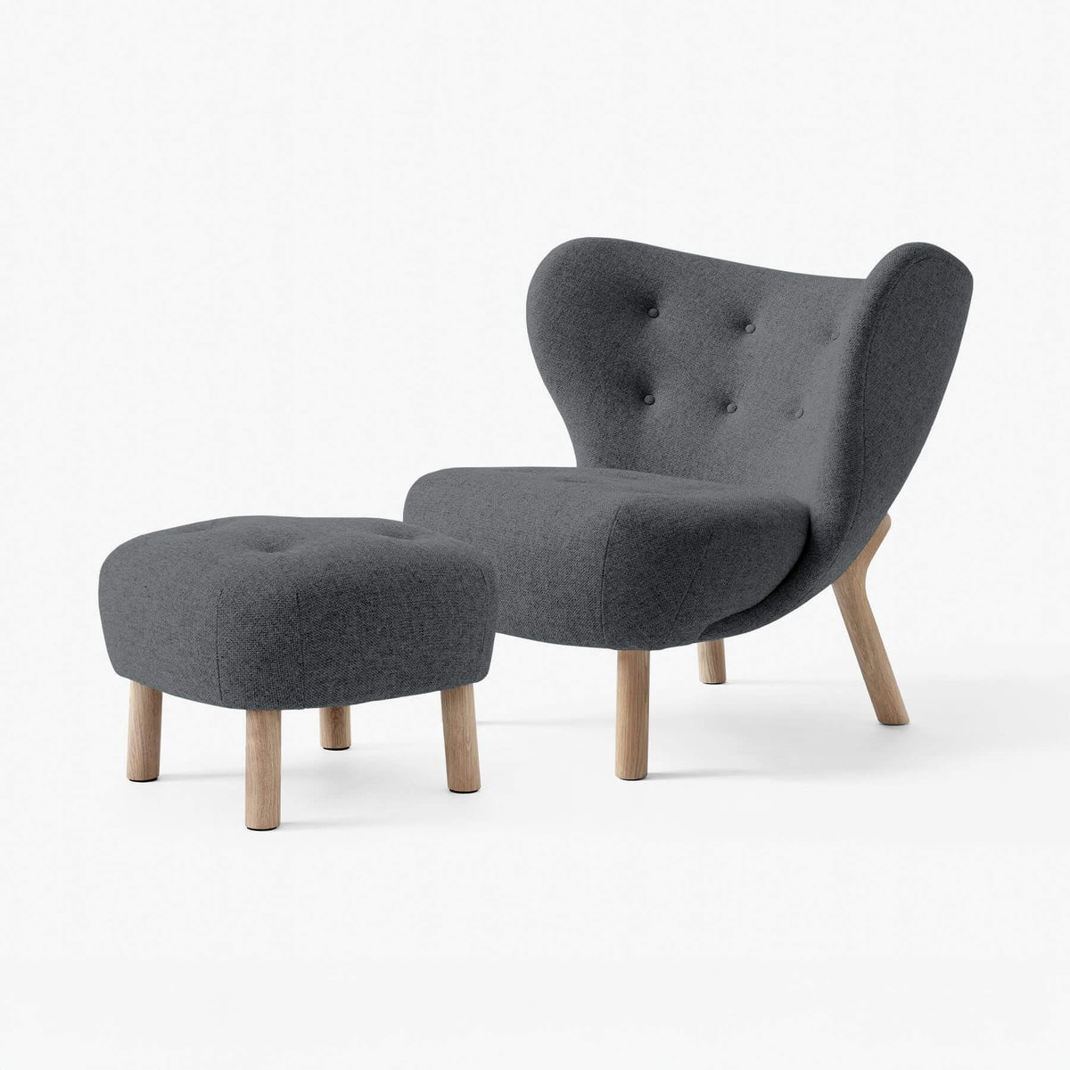&Tradition VB1 Little Petra Chair with Footstool