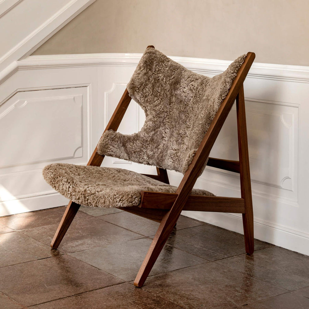 Audo Copenhagen Knitting Lounge Chair Sheepskin Edition