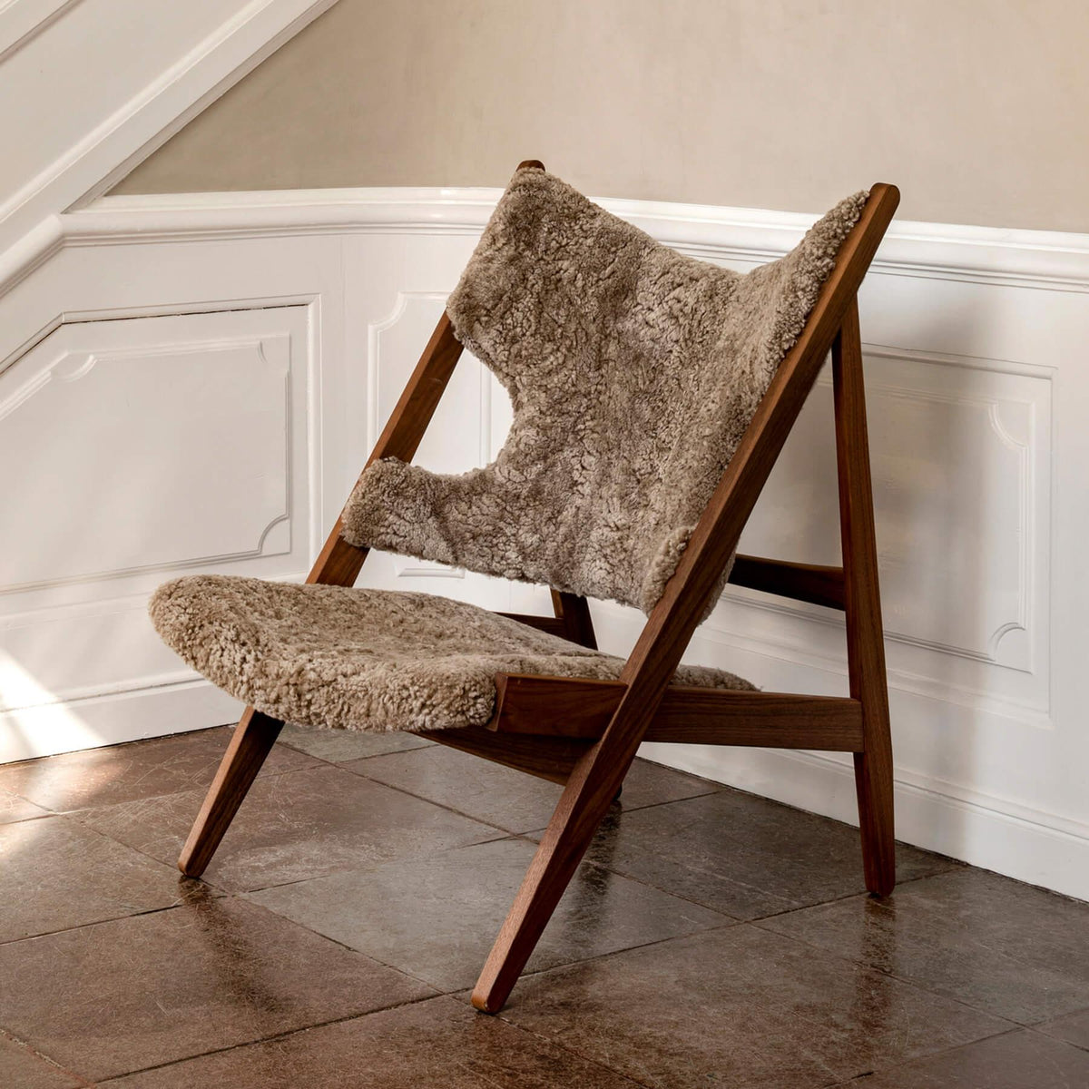 Audo Copenhagen Knitting Lounge Chair Sheepskin Edition