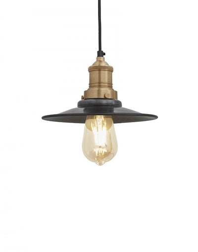 Industville Brooklyn Antique Flat Industrial Pendant Light