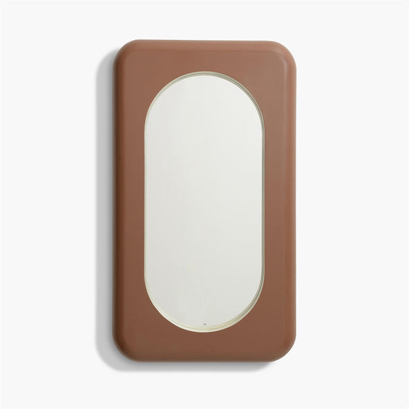 Outlet Ready To Hang Bezel Mirror - Chocolate and Pearl