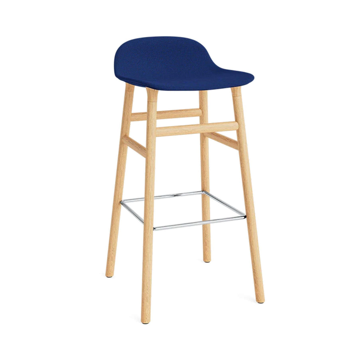 Normann Copenhagen Form Barstool, Upholstered with Wood Legs