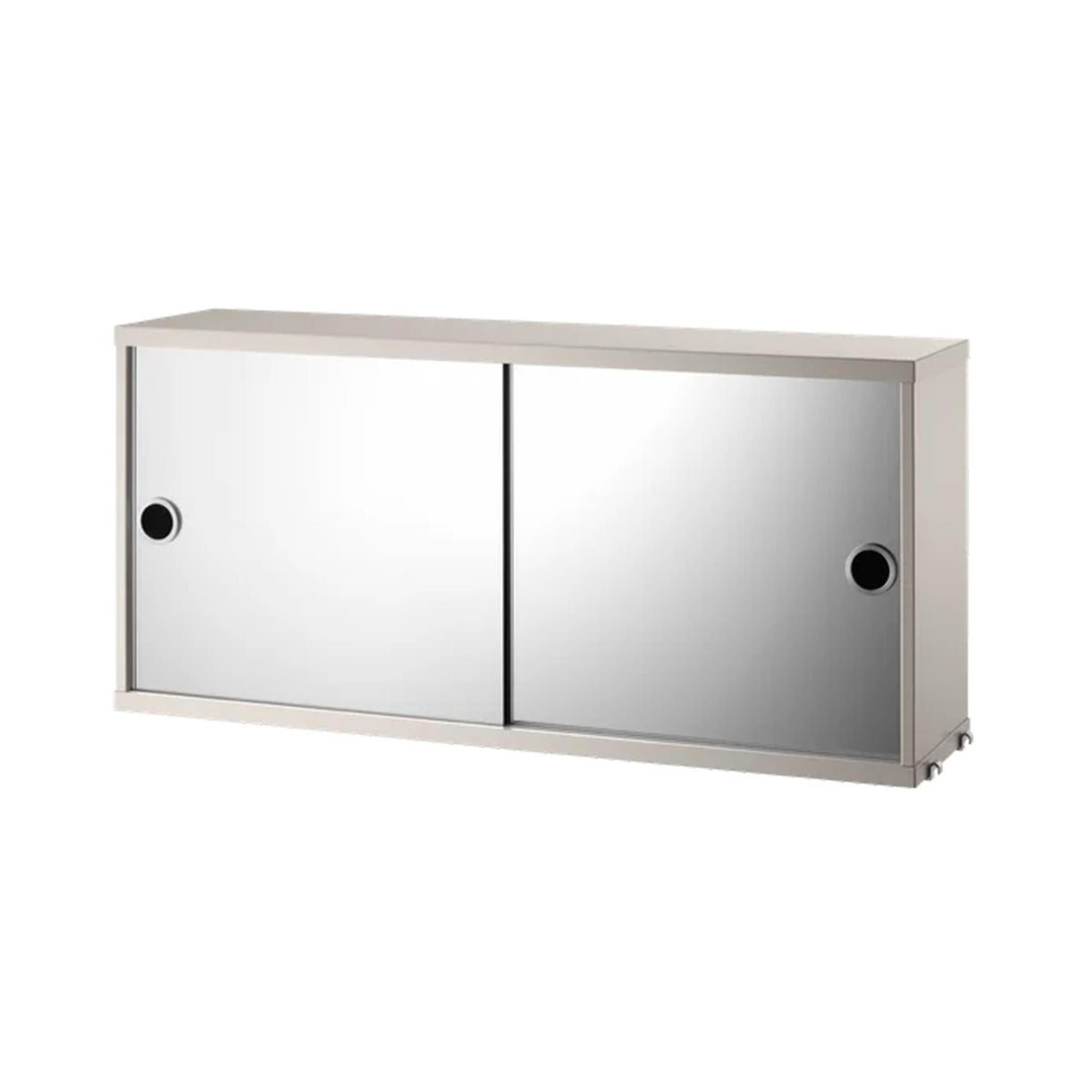 String Furniture String Cabinet with Mirror Doors