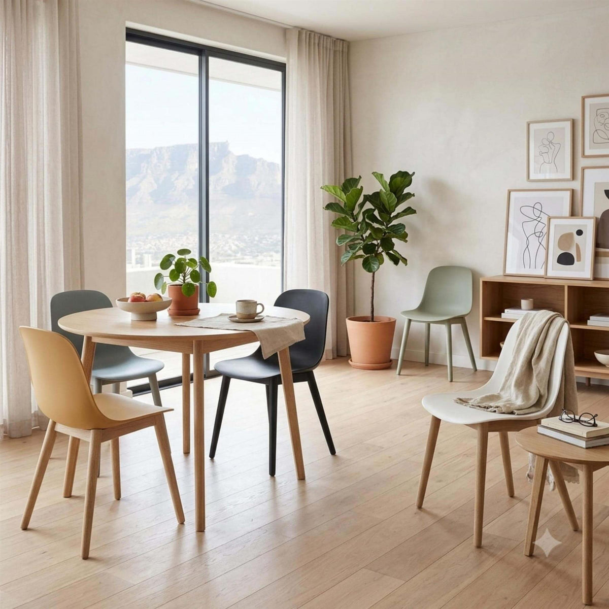 Muuto Fiber Side Chair with Wood Base