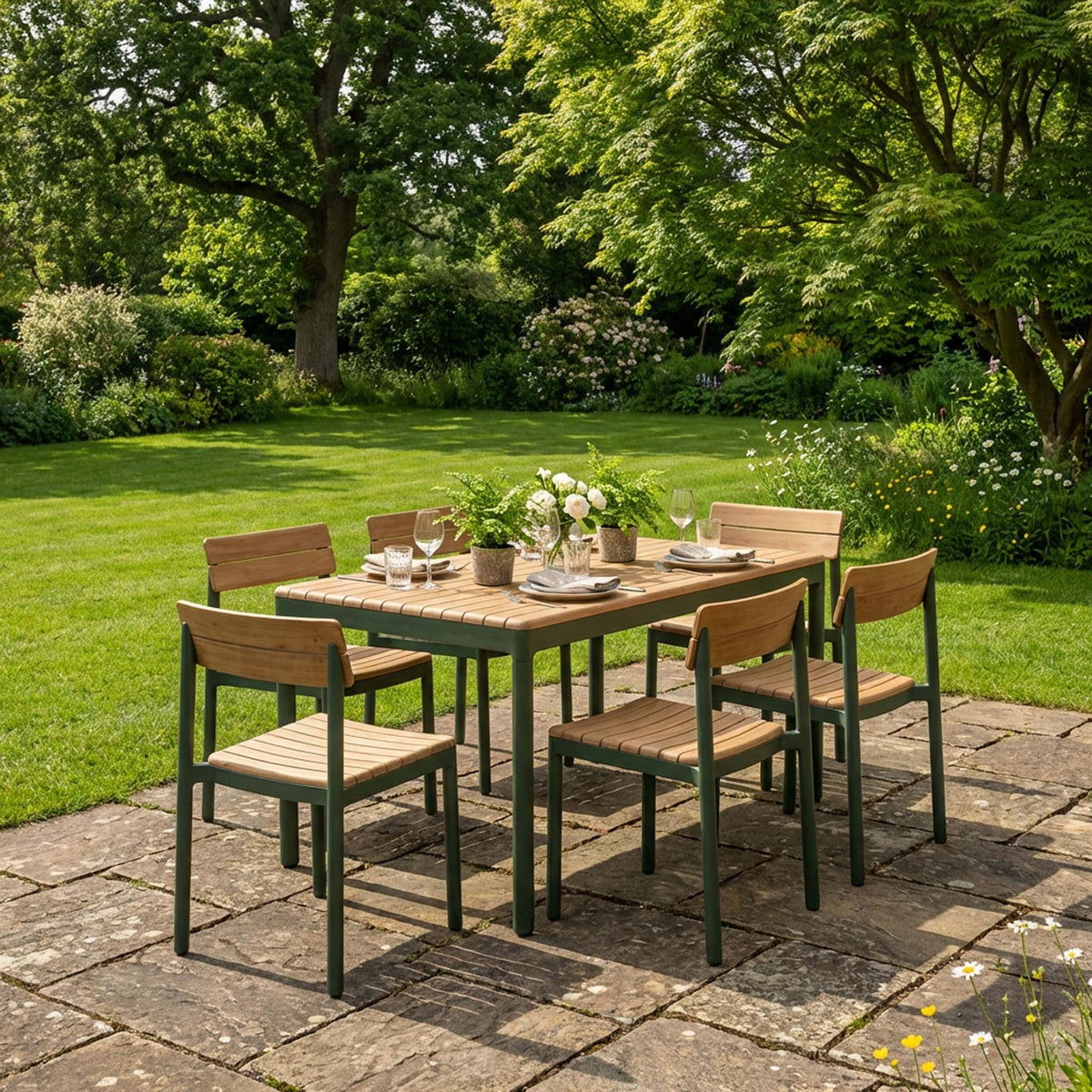 Fritz Hansen Pelagus Garden Dining Set - Small - Curated by Holloways of Ludlow