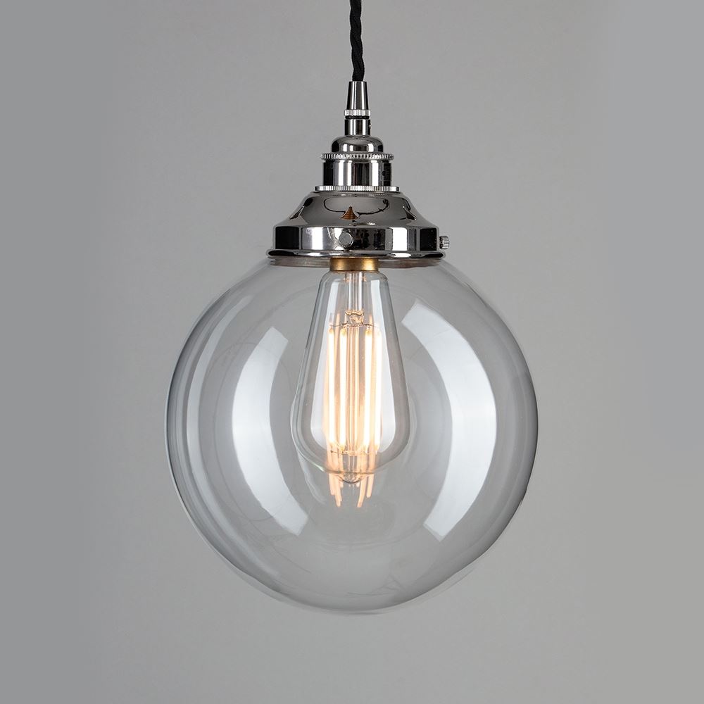 Outlet Old School Electric Globe Blown Glass Pendant Light