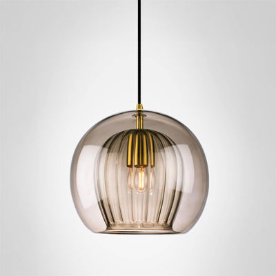 Ex-Display Marc Wood Pleated Crystal Pendant Light - Small, Smoked