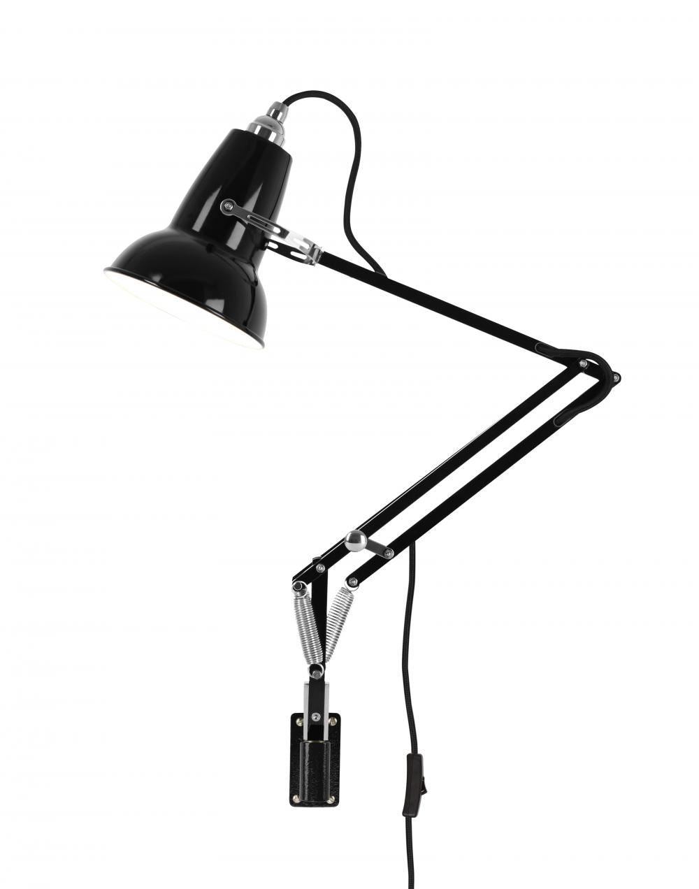 Outlet Anglepoise Original 1227 Extended Wall Lamp - Mini, Jet Black