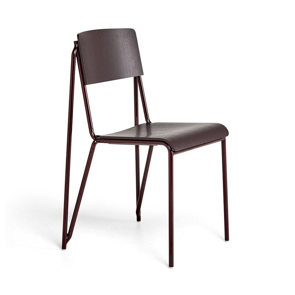 Outlet HAY Petit Standard Chair - Dark Bordeaux Seat, Dark Bordeaux Base, Standard Gliders