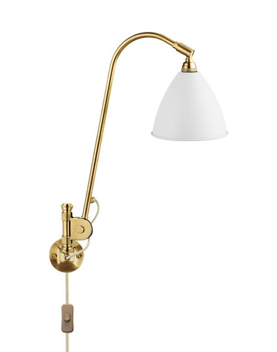 Outlet GUBI Bestlite BL6 Wall Light - Brass, Matt White