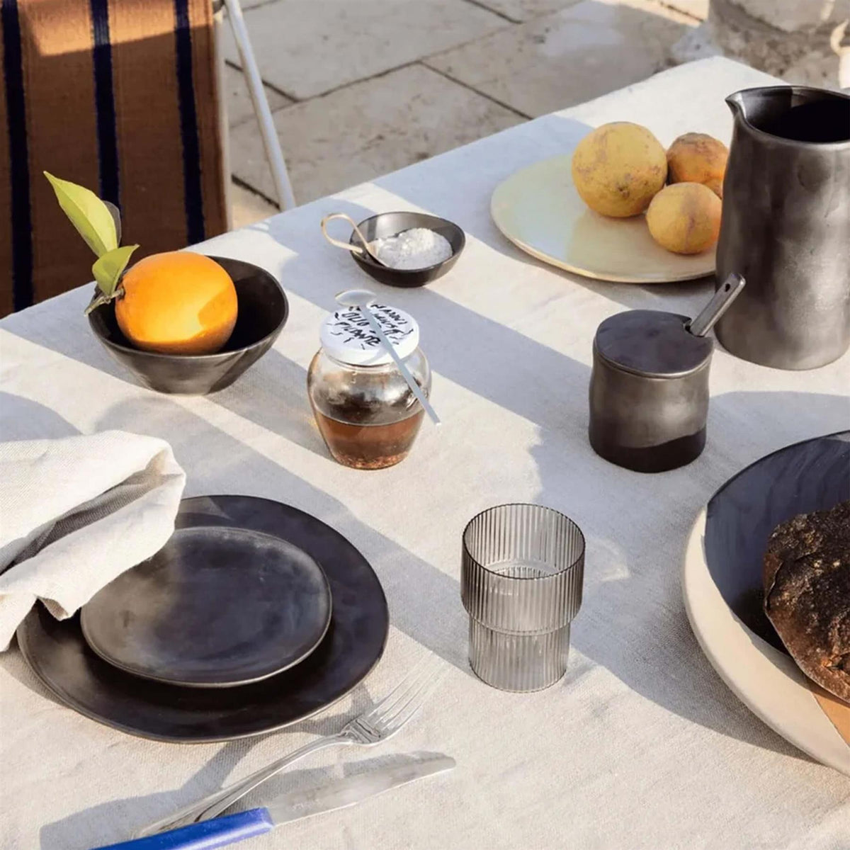 Ferm Living Ripple Glasses - Set of 4 & Carafe Gift Set