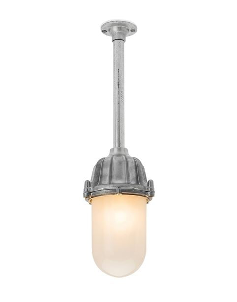 Old School Electric Cast Aluminium Ceiling Light with Tube