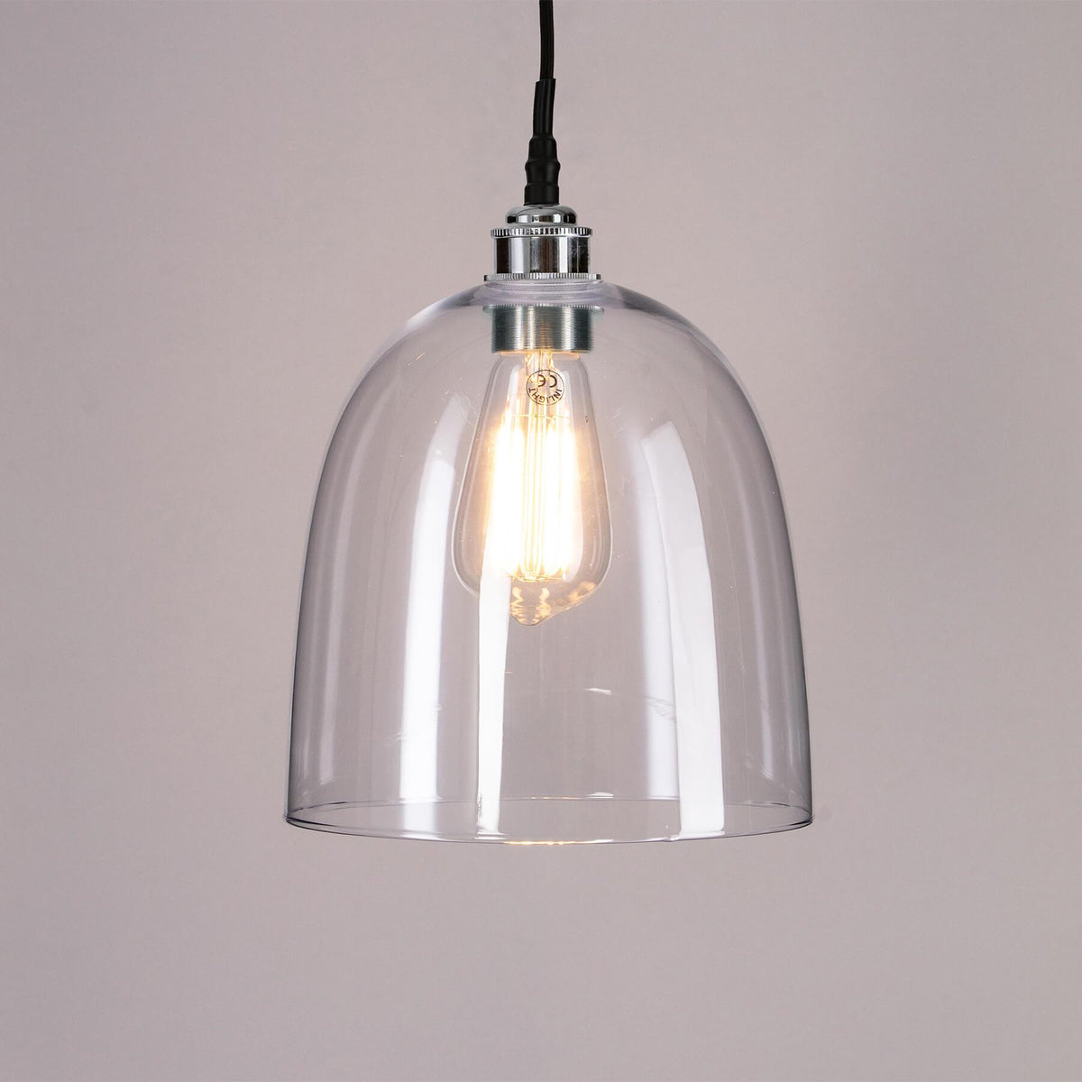 Old School Electric Bell Blown Glass Pendant : Bathroom Version