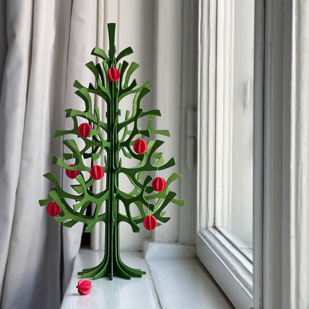 Lovi Wooden Spruce with Mini Baubles