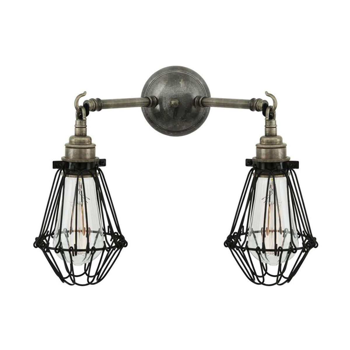 Mullan Lighting Rigo Double Cage Vintage Wall Light