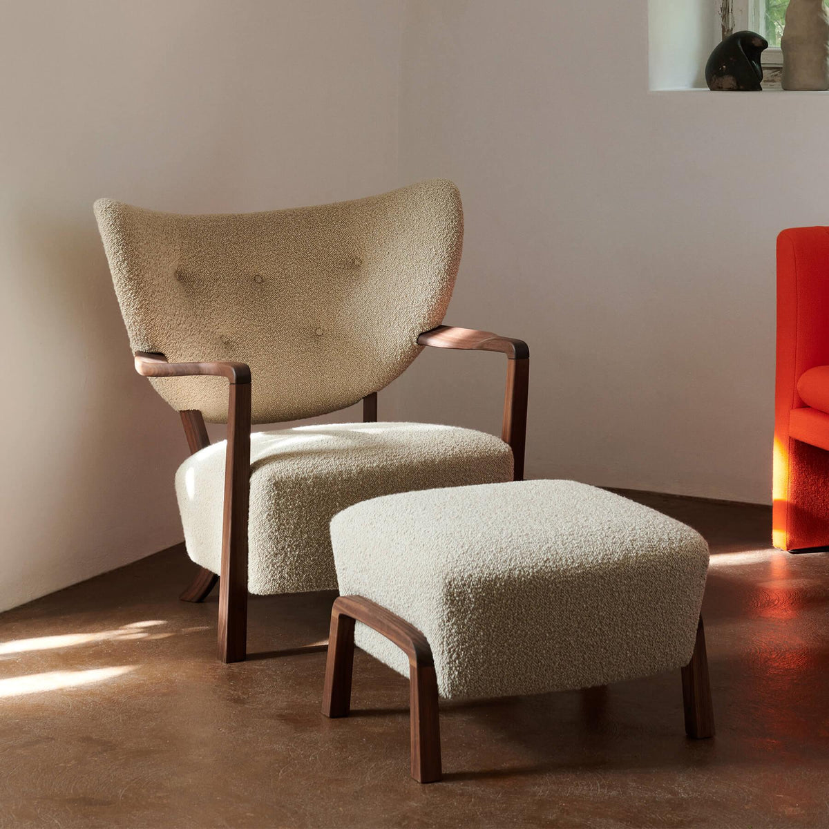 &Tradition ADT2 & ADT3 Wulff Lounge Chair Ottoman