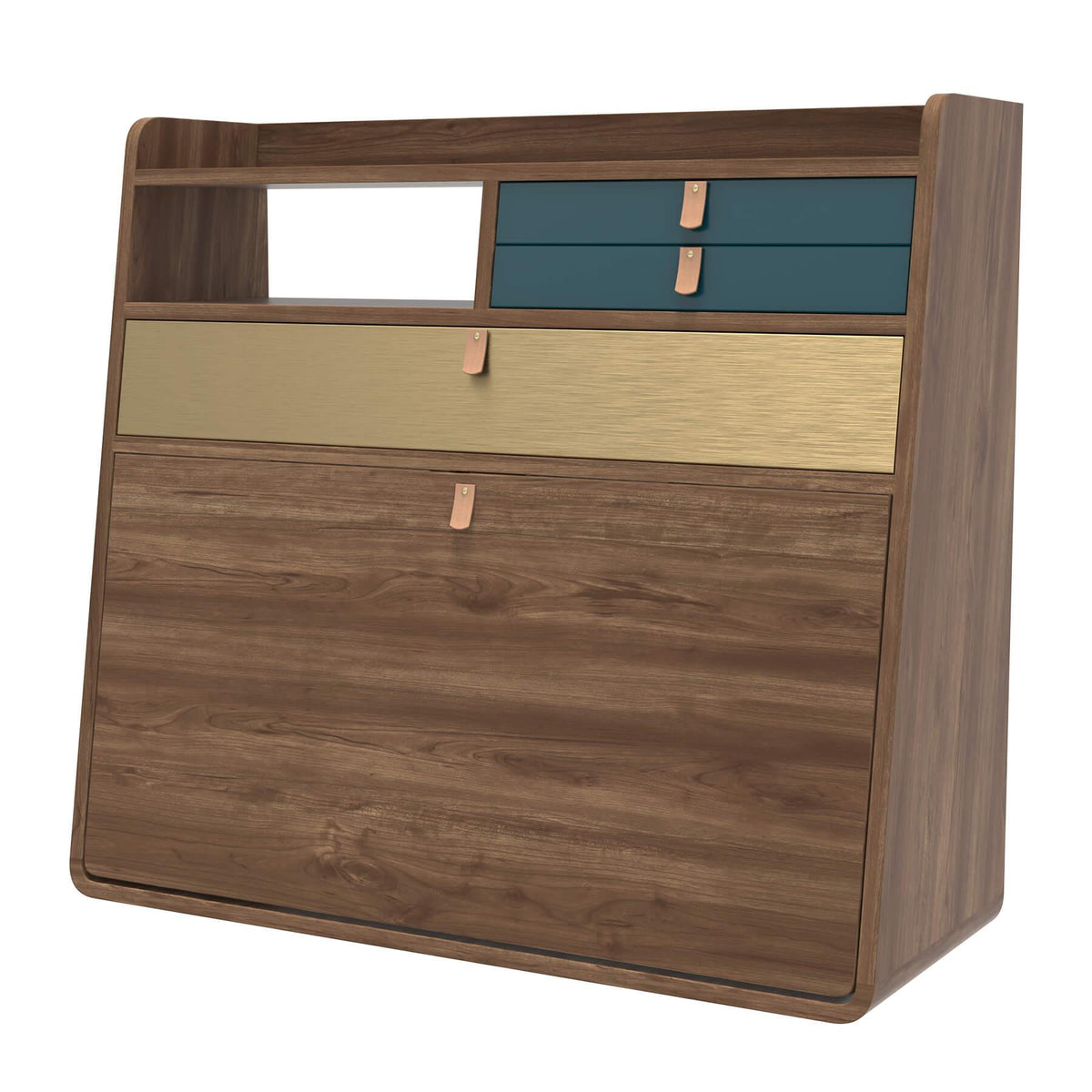 Harto Gaston Walnut Floating Wall Desk