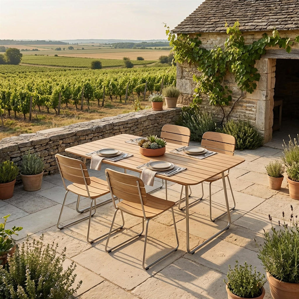 Fritz Hansen Lilium Garden Dining Set - Medium - Curated by Holloways of Ludlow